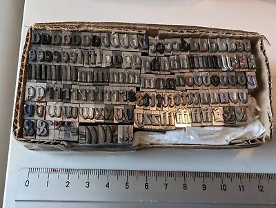 RARE 24pt KLANG Font Lowercase A-Z Characters Punctuation Letterpress Metal Type • £45