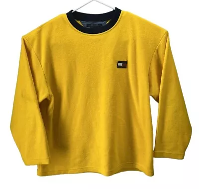 VINTAGE Tommy Jeans Sweater Men's Size Large Yellow Soft Touch Sweatshirt • $24.99