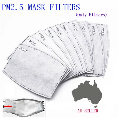 500 Pcs PM2.5 P2 Face Mask Filter Activated Carbon Breathing (Only Filters) WQ A • $17.80