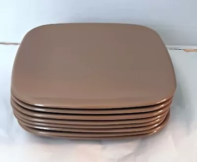 Brookpark Melamine Melmac Brown Vintage 6 Inch Plates Lot Of 8 • $19.99