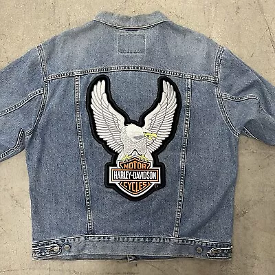 Levi’s Denim Jacket Harley Davidson Back Patch Vintage 70507 Men’s Large • $40