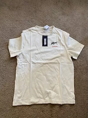 Reebok T Shirt Mens Size Medium White Casual Short Sleeve Adult NWT Basketball • $17.99