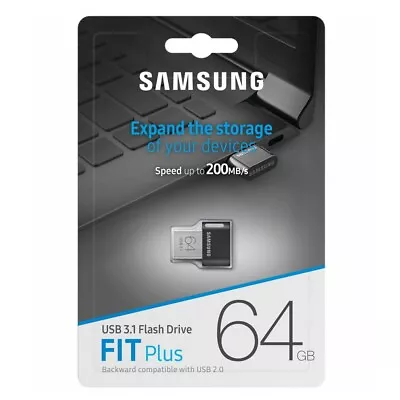 USB 3.1 Flash Drive 64GB Samsung Fit Plus USB Flash Drive Memory Stick 200Mb/s • $30.95