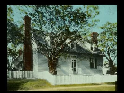 C1930 Lantern Slide Of The Bracken House Williamsburg Virginia By J.A. Glenn • $34.99