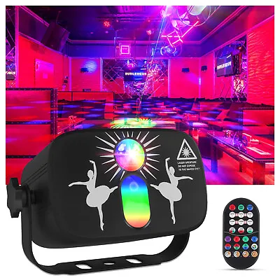 Mini LED RGB Laser Stage Lighting Xmas DJ Party KTV Show Beam Light With Remote • $23.99