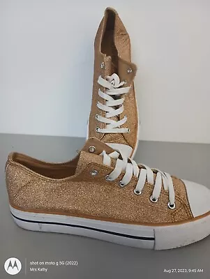 Size 10 Glitter Canvas Shoes • $20