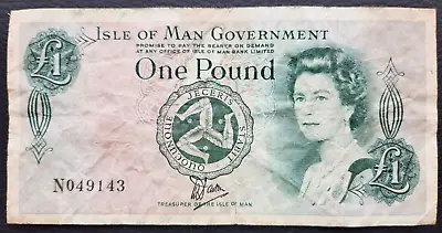 Isle Of Man Government 1£ One Pound Banknote • $14.99