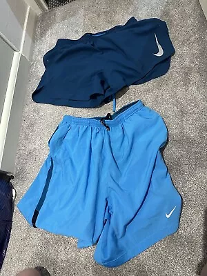 Nike Dri Fit Aeroswift Running Bundle - Swift Shorts Size Medium Blue • £5.50