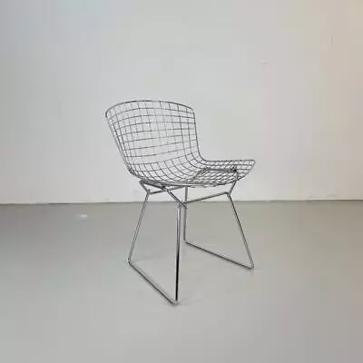 Vintage Harry Bertoia Chrome Side Dining Chair Midcentury For Knoll  #4219 • $453.82