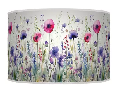 Watercolour Meadow Flowers Purple Lampshade Pendant Lamp Shade Handmade Dz271 • £26.99