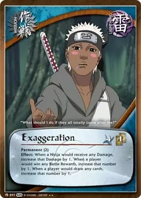 Exaggeration - M-897 - Rare - 1st Edition - Foil Kage Summit NM/LP - Naruto • $5.40