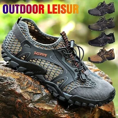 Mens Quick Dry Water Shoes Non-slip Outdoor Trekking Beach Wading Sneakers Size • $24.75