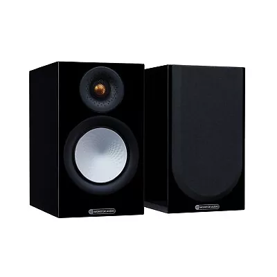 Monitor Audio Silver 50 7G Bookshelf Speakers Gloss Black (Pair) • $1150