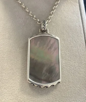 N.A. Holy Sterling Dog Tag Pendant With Chain • $169.99