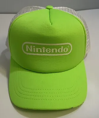 Nintendo NES Lime Green Trucker Hat Snapback Cap Mesh Cap America Mario • $17.99