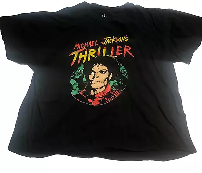 Michael Jackson Thriller Zombie  T Shirt Logo  Black Short Sleeve Medium • $18.99