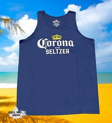 New Corona Hard Seltzer Beer Classic Retro Logo Men's Vintage Tank Top T-Shirt • $18.95