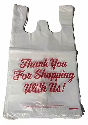 Bags 1/5 Large 23 X 13 X 18  Thank You  T-Shirt Plastic Grocery Shopping Bags • $19.99