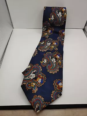 Disney Mickey Unlimited Cervantes Blue Mickey Mouse Paisley Tie • $10.25