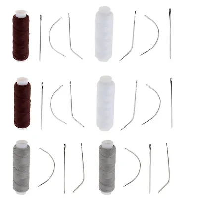 6pcs Professional Weaving Thread And 3 Types Needles For Weft Hair Extension • £8.89