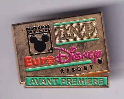 Rare Pin Pins Pin's  Vintage 92 Disney Paris Opening Park Movie Bank Bnp ~us • $17.07