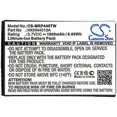 Replacement Battery For Motorola DLR1020 DLR1060 DLR110 HKNN4013A BT90 1800mAh • $24.88