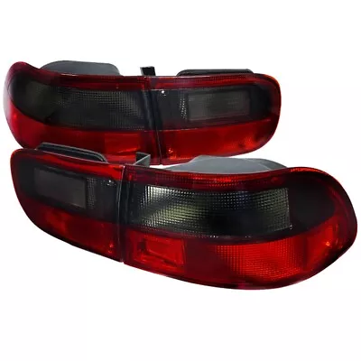 For 92-95 Honda Civic EH EJ Sedan Coupe Red Smoked Frosted Tail Lights 4pc EX LX • $113