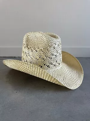 Vintage Larry Mahan Resistol Cowboy Collection Straw Hat 7 3/8 • $75