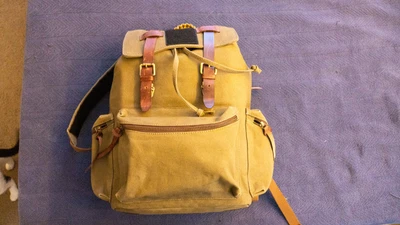 $1 • Buy 18  Unisex Vintage Canvas Backpack | Travel Rucksack With Laptop Compartment | M