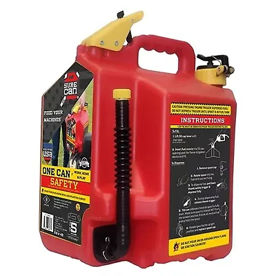 SureCan 5 Gallon Safety Gas Can Easy Trigger Release Flexible Spout SUR50G2 • $80