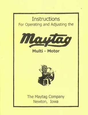 Maytag Upright Motor Engine Service Manual Hit & Miss • $17.22