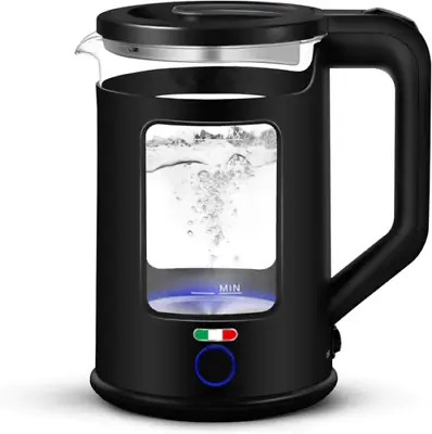 Vintage Electric 1.7L Glass Kettle Boil Dry Protection Keep Warm Function Black • $49.99