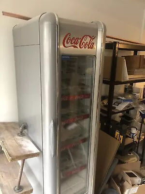 Coca Cola Silver 60s Diner Cafe Style Commercial Fridge • £400