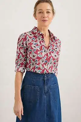 Seasalt Women's - Pink Larissa Organic Cotton Shirt (GOTS) - Regular - Hellebore • £29.25