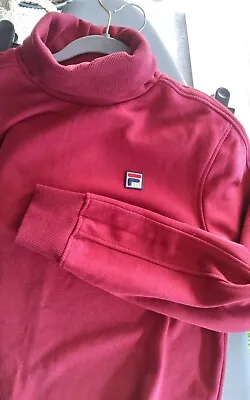 £19.99 • Buy Fila Men's Roll Neck Sweatshirt Burgundy Size S