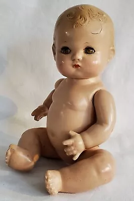 Vintage All Composition Marked Effanbee Patsy Baby Doll 11  Molded Hair  • $59