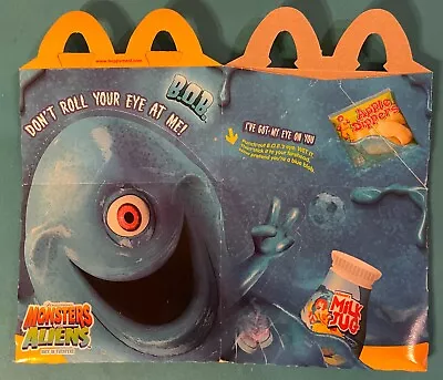 Monsters Vs. Aliens 2009 McDonald's Happy Meal Box • $4