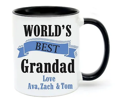 World's Best Grandad Coffee Cup Mug Personalised Birthday Fathers Day Gift  • $15.95