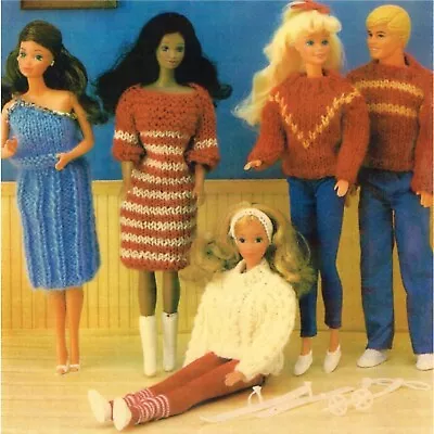 Barbie & Ken Doll Clothes Knitting Pattern Vintage Pattern • $5.95