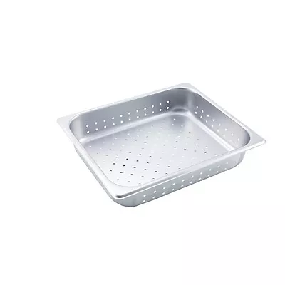 Winco SPHP2 2.5-Inch Deep Half-Size Stainless Steel Perforated Steam Table Pan • $21.83