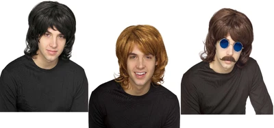 £13.99 • Buy Shag Wig Mens Long 60s 70s Mens Disco Hippie Fancy Dress Wig Adults
