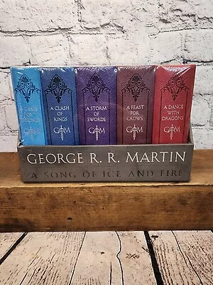 A Game Of Thrones Leather-Cloth Boxed Set: A Song Of Ice And Fire Sealed New • $29.99