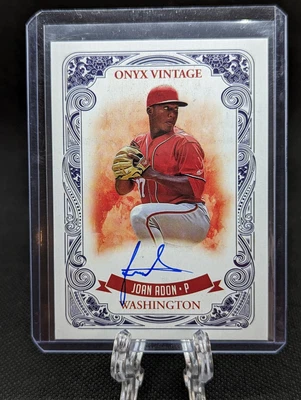 $5 • Buy Joan Adon 2021 ONYX VINTAGE AUTO #VAJA WASHINGTON NATIONALS!