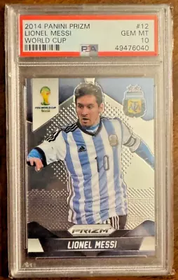 2014 Panini Prizm World Cup Lionel Messi #12 ARGENTINA Rookie PSA 10 GEM MINT • $249.99