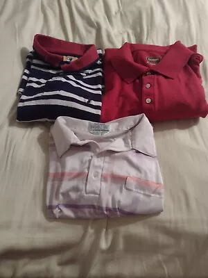 Lot Of 3 Golf Polo Shirts All XL - Sansabelt Golf - Foundry Supply - Duck Head • $15.99