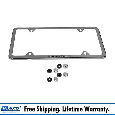 OEM Q6880124 License Plate Frame Polished Stainless Steel For Mercedes Benz • $58.45