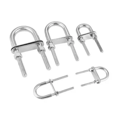 Stainless Steel Bow Stern Eye U Bolt Screw M5-M10 Marine Boat Hardware • £5.94