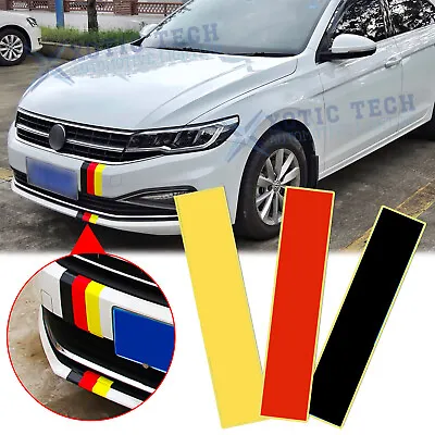 9.8  Germany Flag Colored Stripe Decor Sticker Decal Fit Euro Exterior Interior • $7.98