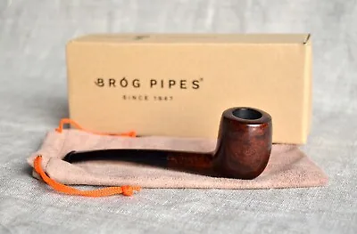 Mr Brog Briar Billiard Tobacco Smoking Pipe 126 Spy Brown Color Handmade • $69
