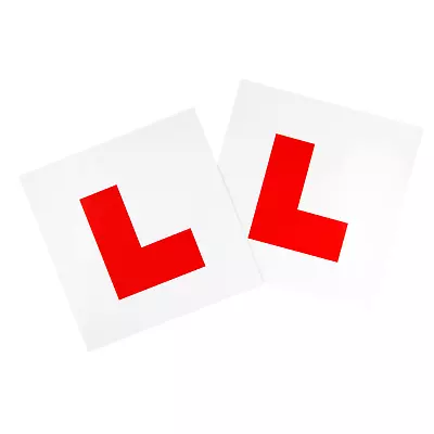 Magnetic L Plates UK Learner Car Driver Plate Sign Exterior Sticker Durable 2pc • £2.49